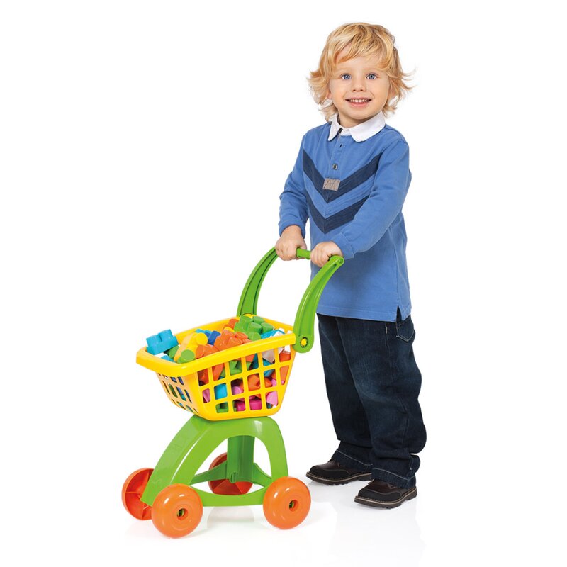 Molto - set de constructie carucior de cumparaturi cu 30 de cuburi
