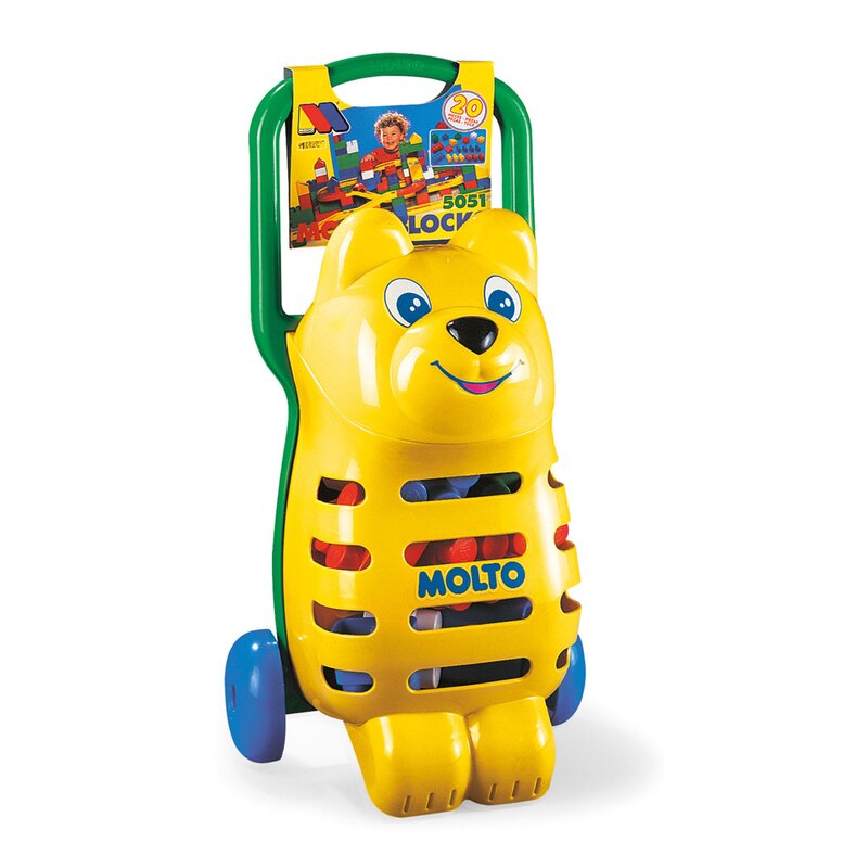 Molto - set de constructie trolley bear 15 piese