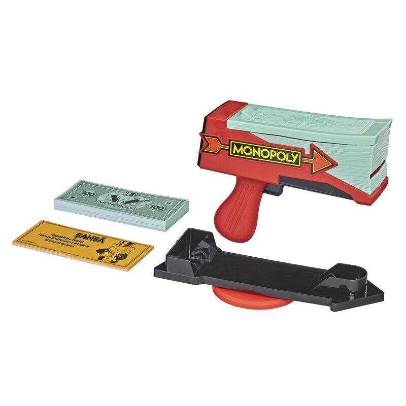 Hasbro - monopoly cash grab , ploaia de bani, multicolor