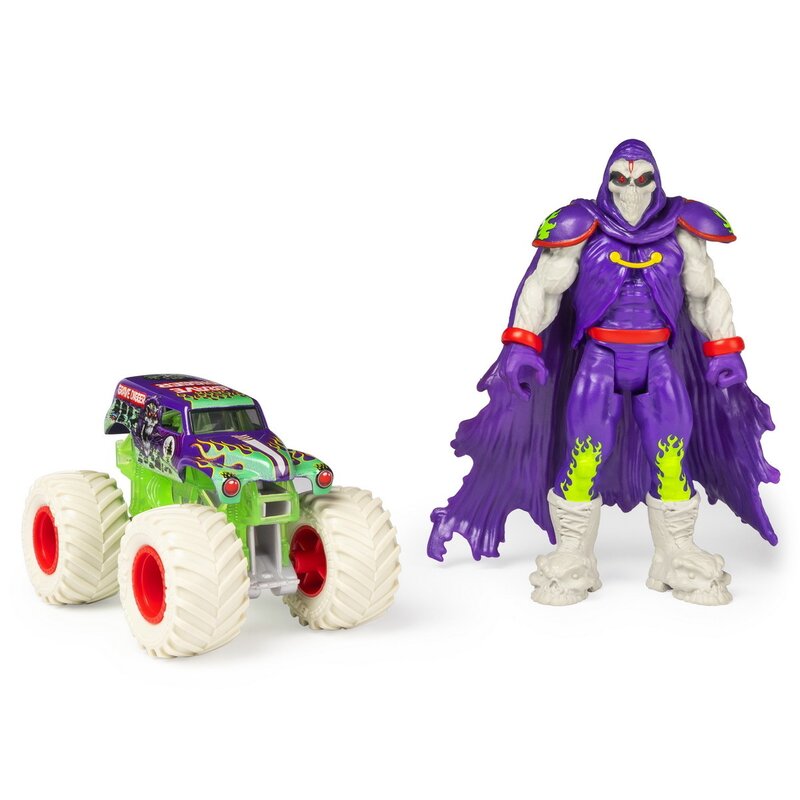 Spin master - Masina Groparul , Monster Jam , Cu figurina Grim