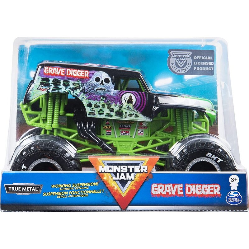 Spin Master - Macheta Grave digger , Monster Jam , Metalica, Scara 1:24