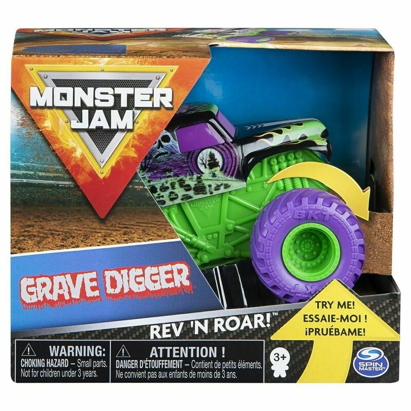 Spin Master – Masinuta Groparul , Monster Jam , Metalica, Scara 1:43, Seria Roar Jucarii & Cadouri