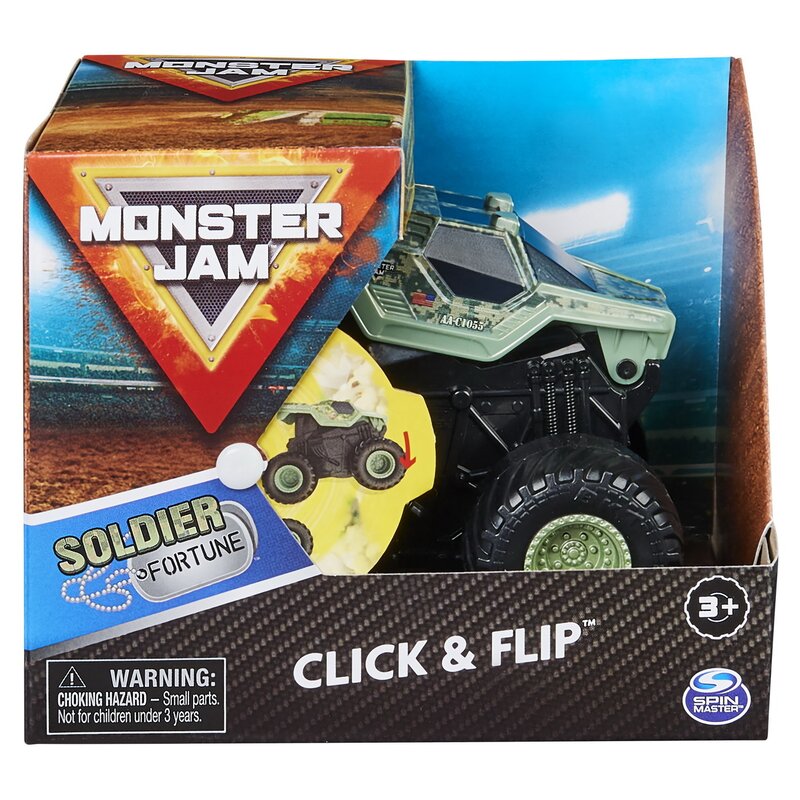 Spin master - MONSTER JAM SOLDIER FORTUNE SERIA CLICK FLIP SCARA 1 LA 43