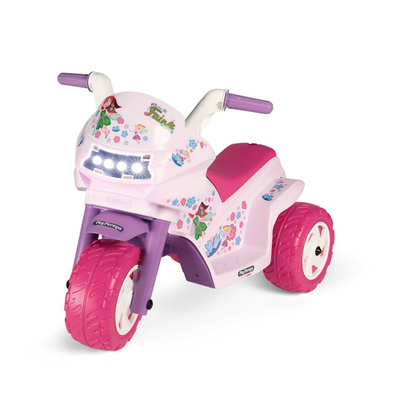 Peg perego - motocicleta electrica ducati mini fairy , 6v, roz/violet