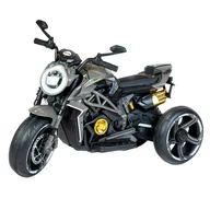Motocicleta electrica pentru copii, 12 V, Baby Mix, Cu  muzica si lumini LED, Calabre, Black