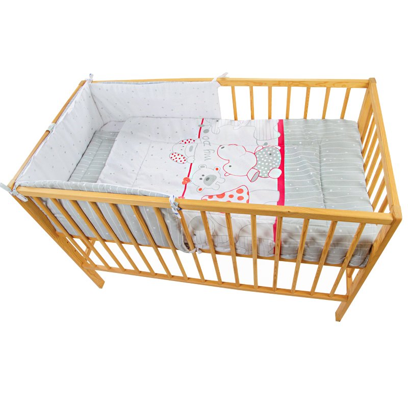 Mykids lenjerie mykids my zoo rosu 4 piese 120x60