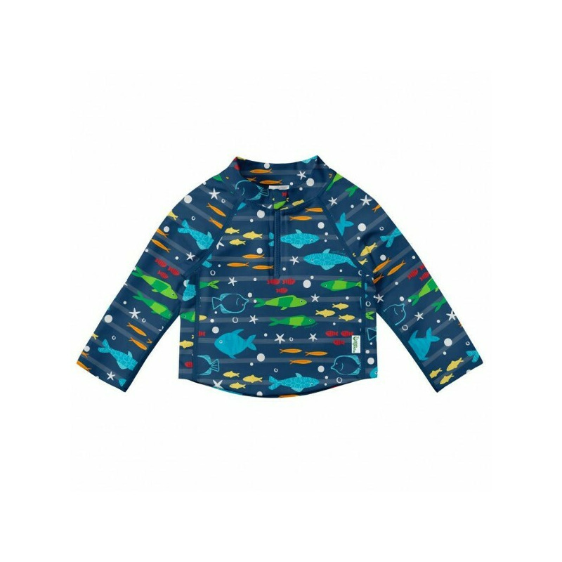 Navy Fish 12 luni - Bluza copii cu filtru UV si fermoar - Green Sprouts by iPlay
