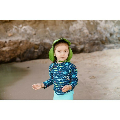 Navy Fish 18 luni - Bluza copii cu filtru UV si fermoar - Green Sprouts by iPlay