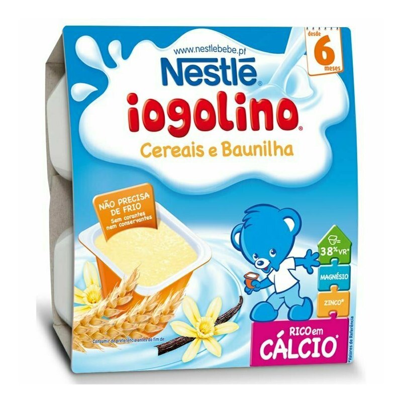 Nestle - Gustare Baby Iogolino, cereale si vanilie, 4x100g