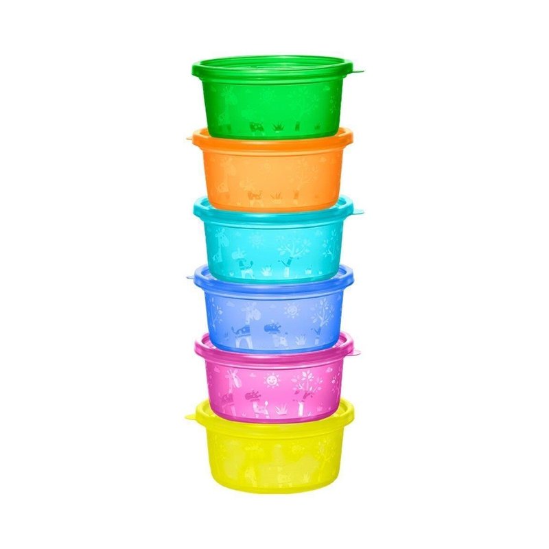 Nip - set 6 boluri cu capac pentru alimente 0+