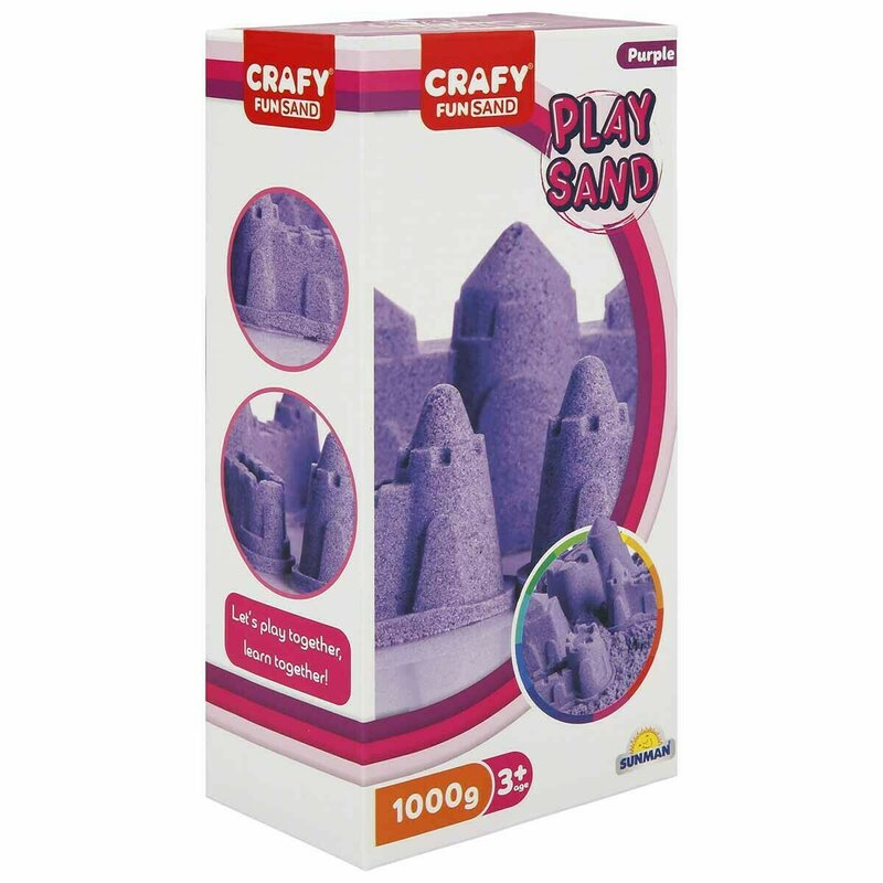 Crafy - nisip kinetic 1000 gr fun sand, violet
