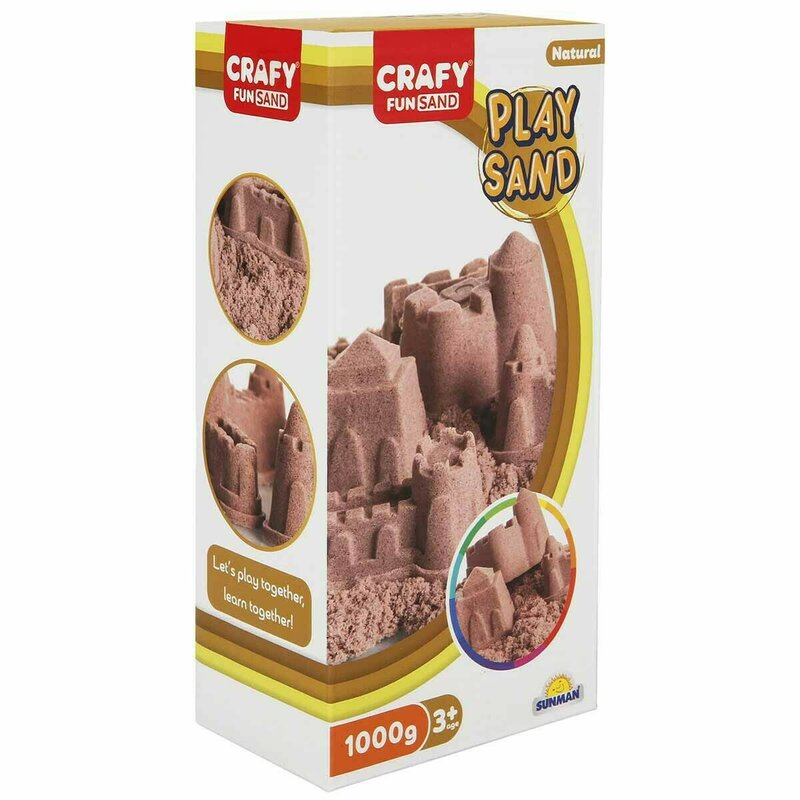 Crafy - nisip kinetic 1000 gr fun sand, natur