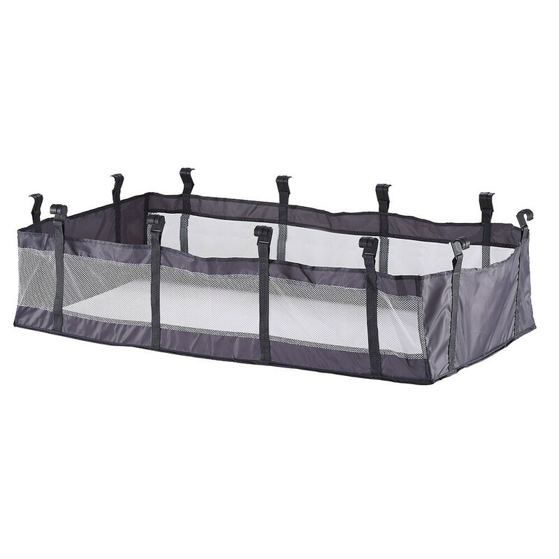 Nivel suplimentar pentru patut pliant, Bebe Stars, Universal, 120x60x27 cm, Plasa pentru ventilatie, 0 luni+, Grey