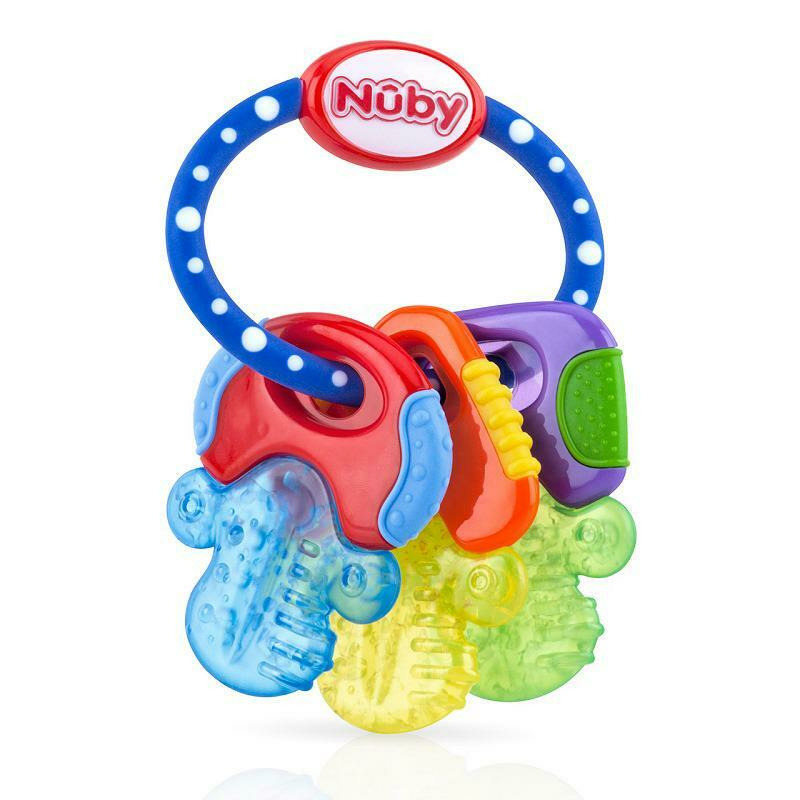 Jucarie dentitie, Nuby, Cu gel de racire, Fara BPA, 3+ luni, Multicolor