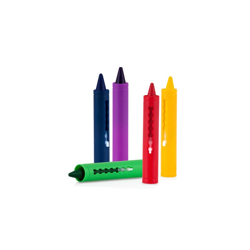 Set 5 creioane colorate, Nuby, Pentru baie, 36+