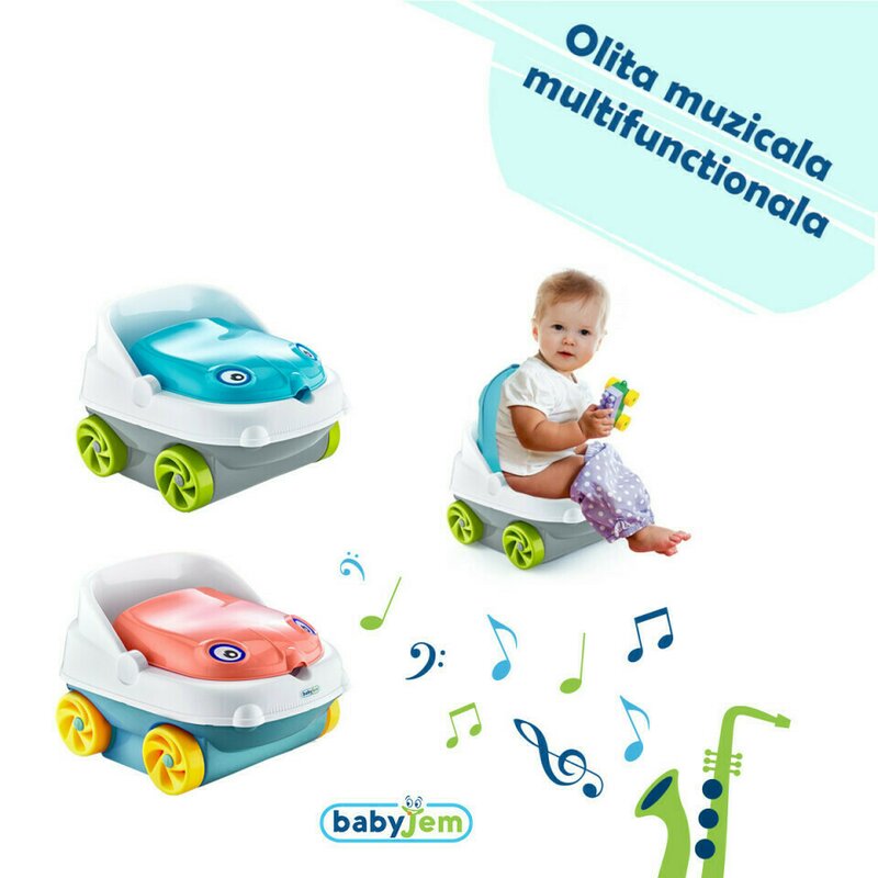 Babyjem - olita muzicala multifunctionala masinuta (culoare: somon)