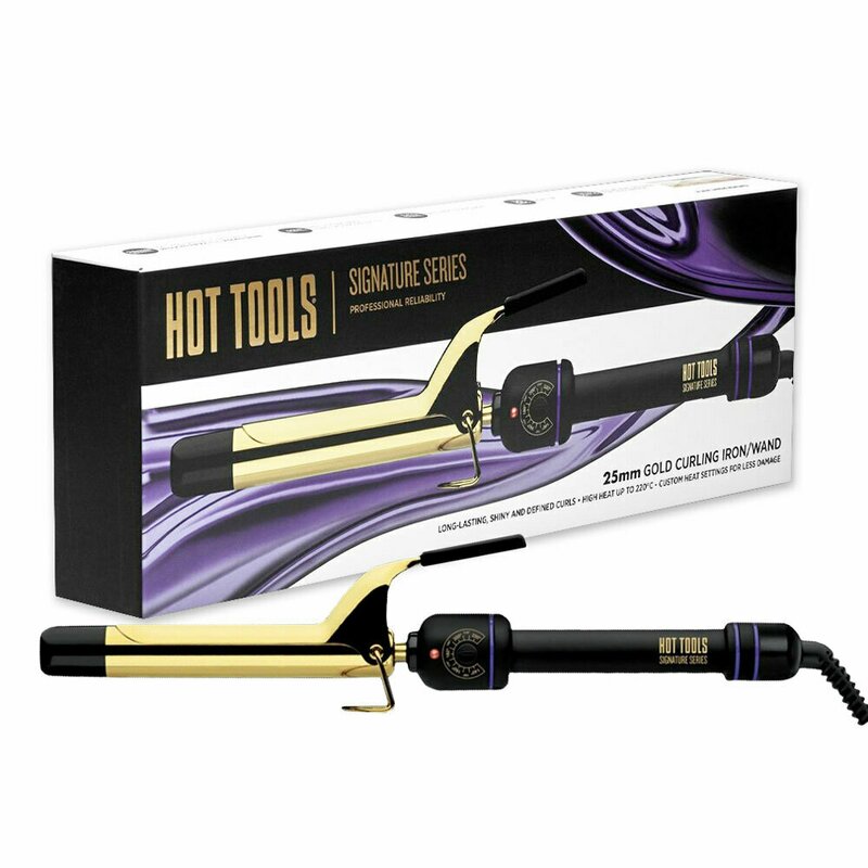 Hot tools - ondulator gold curling, 25 mm, placat cu aur, signature series, htir1575e