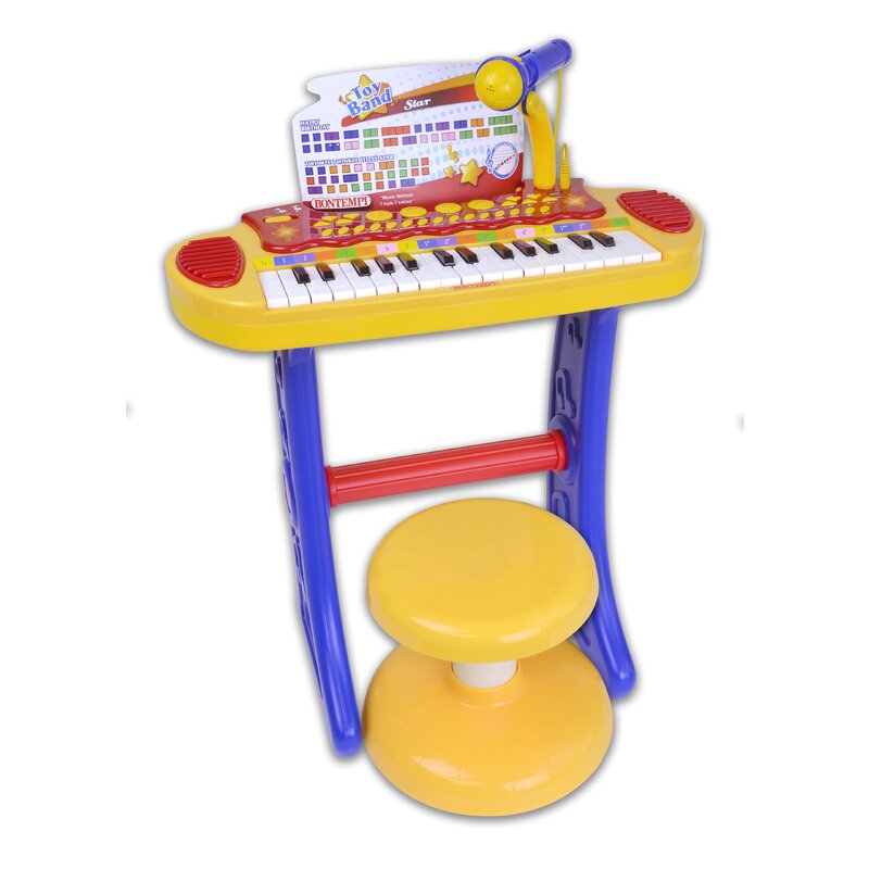 Bontempi - orga electronica cu microfon, cu picioare si scaun, cu conexiune la dispozitive muzicale