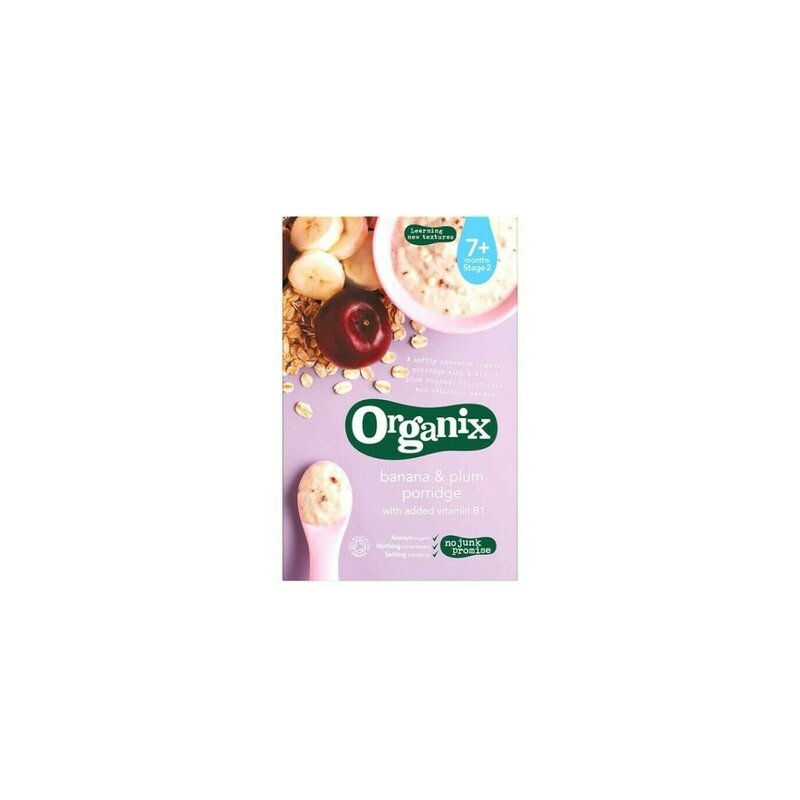 Organix - cereale ovaz, orez , banane si prune, 200g, 7+, eco
