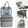 Organizator auto si pentru carucior, FreeON, 3 in 1, Transformabil in gentuta mamici, Cu suport pentru tableta, iPad, Cu buzunare, Grey - 3