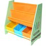 Style - Organizator carti si jucarii cu cadru din lemn Green Crayon - 1