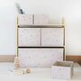 Organizator din material reciclat pentru jucarii, Terrazzo Pink, 3 Sprouts - 5