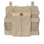 Organizator pentru patut, Bebe Stars, Cu 7 buzunare de depozitare, Cu 1 buzunar mare care se inchide cu fermoar, Usor de agatat datorita curelelor, Conform cu EN1130, Beige - 1