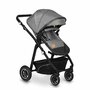 Pachet complet pentru primele zile, Carucior 3 in 1, Lionelo, Bianka, Transformabil, Cu landou, salteluta moale, geanta pentru parinti + Patut co-sleeper, Lionelo, Aurora, 3 in 1, Cu saltea si geanta transport, Gri - 21