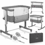 Pachet complet pentru primele zile, Carucior 3 in 1, Lionelo, Bianka, Transformabil, Cu landou, salteluta moale, geanta pentru parinti + Patut co-sleeper, Lionelo, Aurora, 3 in 1, Cu saltea si geanta transport, Gri - 21