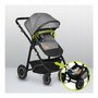 Pachet complet pentru primele zile, Carucior 3 in 1, Lionelo, Bianka, Transformabil, Cu landou, salteluta moale, geanta pentru parinti + Patut co-sleeper, Lionelo, Aurora, 3 in 1, Cu saltea si geanta transport, Gri - 68