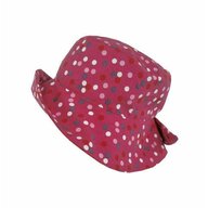 Kidsdecor - Palarie de soare Pink Confetti din bumbac, ajustabila, pentru fetițe cu parul prins in coada,  - 52 cm (3-4 ani)