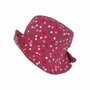 Palarie de soare Pink Confetti din bumbac, ajustabila, pentru fetițe cu parul prins in coada, KidsDecor - 56 cm (6-8 ani) - 1
