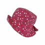 Kidsdecor - Palarie de soare Pink Confetti din bumbac, ajustabila, pentru fetițe cu parul prins in coada - 1