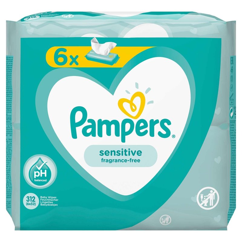 Pampers - servetele umede sensitive 6x52 buc.