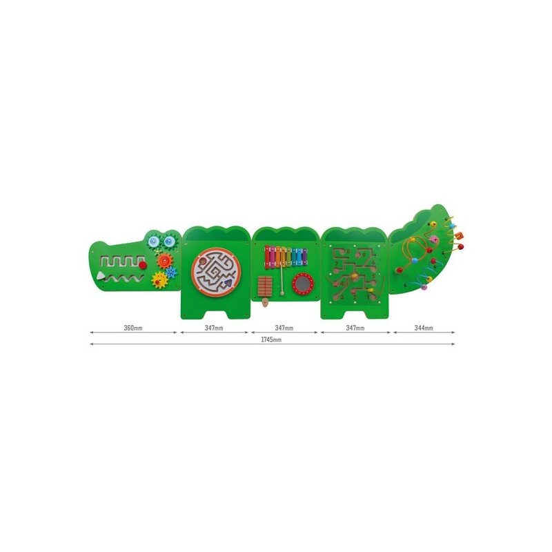 Viga - jucarie motrica panou crocodilul pentru motricitate fina