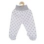 Pantalonasi, New Baby, Cu botosei, Marime 56, Din bumbac 100%, Classic II Grey with stars - 1