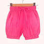 Pantaloni bufanti de vara pentru copii din muselina,  Pink Pop, 12-24 luni - 1