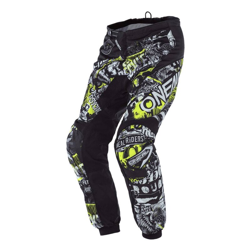 Pantaloni Copii Lungi O\'Neal Element Attack - 24 (8/10), Negru-Galben Neon