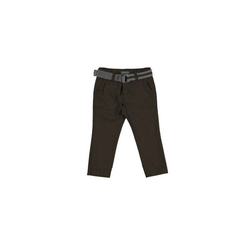Pantaloni maro din doc si curea textila (4533), 6 ani / 116 cm