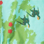 Pantaloni Salvari din bumbac organic - Little Green Radicals - Under The Willows Jelly Bean Joggers 2/3 ani - 2