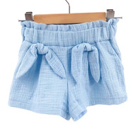 Pantaloni scurti pentru copii, din muselina, cu talie lata, Bluebird, 2-3 ani