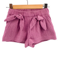Pantaloni scurti pentru copii, din muselina, cu talie lata, Lavender, 2-3 ani