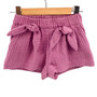 Pantaloni scurti pentru copii, din muselina, cu talie lata, Lavender, 5-6 ani - 1