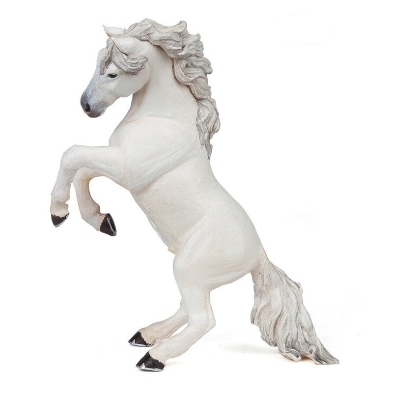 Figurina Papo -Cal alb mare cu coama