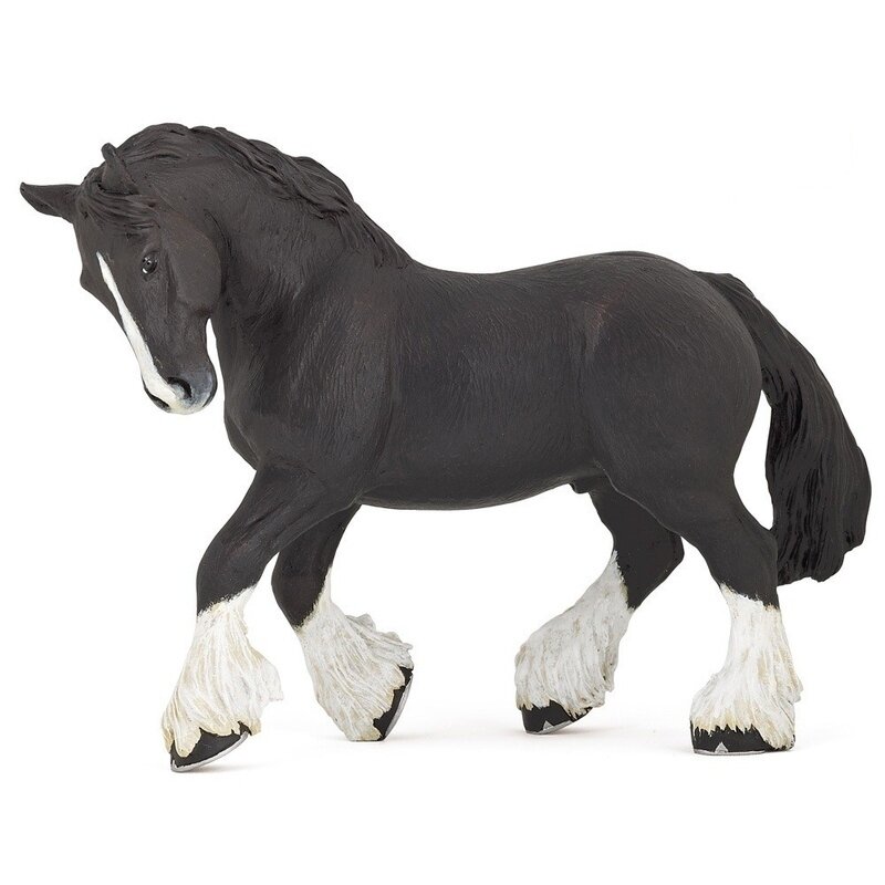 Cal negru rasa shire- figurina papo
