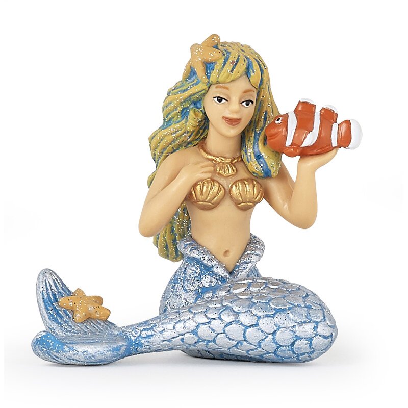 Figurina Papo-Sirena argintie