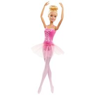 Mattel - Papusa Barbie Balerina,  Blonda, Cu costum roz, Roz