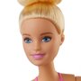 Mattel - Papusa Barbie Balerina,  Blonda, Cu costum roz, Roz - 4