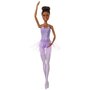 Mattel - Papusa Barbie Balerina,  Creola, Cu costum lila, Multicolor - 1