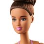 Mattel - Papusa Barbie Balerina,  Satena, Cu costum roz, Multicolor - 5